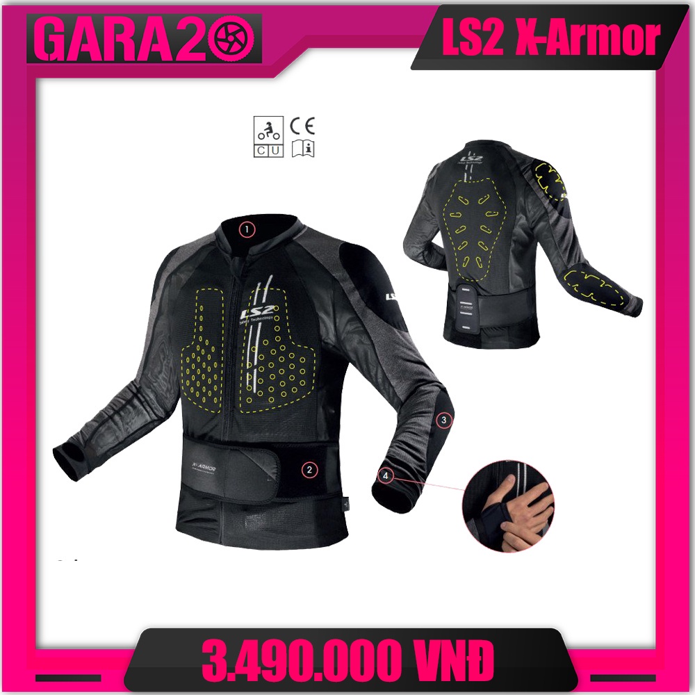 Áo thời trang bảo hộ lái moto, xe máy LS2 X-Armor - GARA20