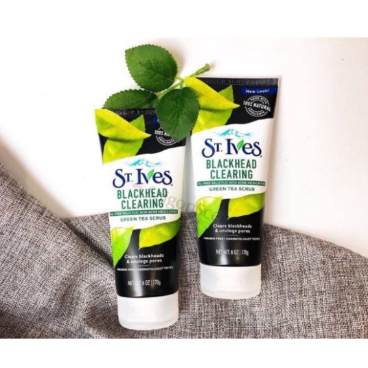 Sữa rửa mặt tẩy tế bào chết St.Ives chính hãng 170g Trà xanh &Than Tre, Cafe và dừa,...
