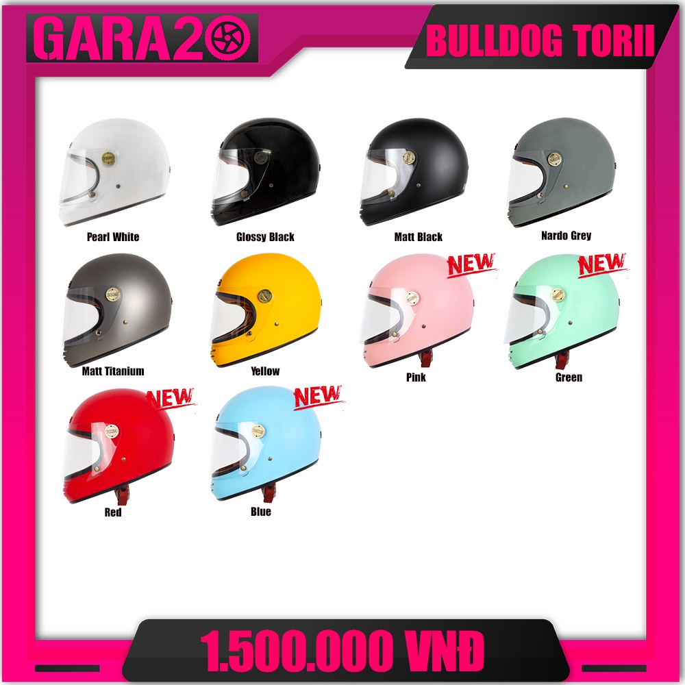 Mũ bảo hiểm fullface cổ điển Bulldog Torii - GARA20