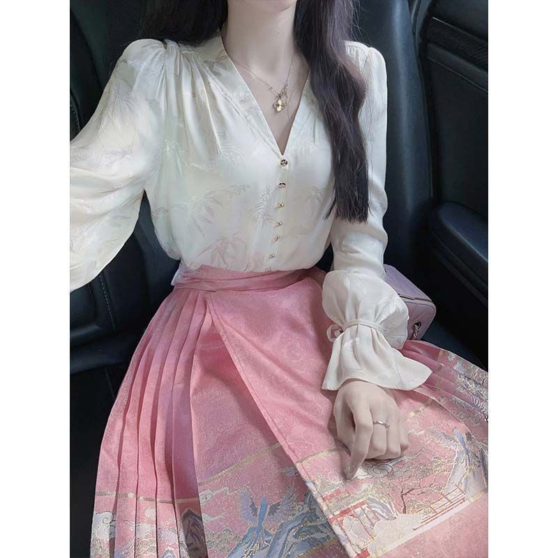 Mới Đầm Hán Phục Cách Tân Phong Cách Trung Hoa Thời Trang Mùa Thu 2023 9.5