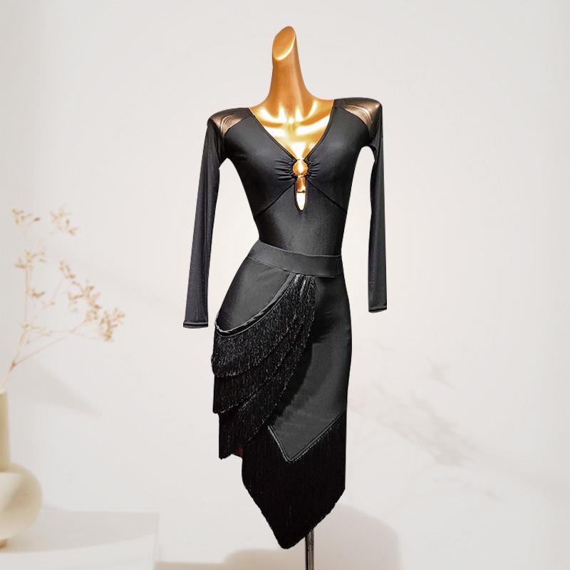 Bộ Trang Phục Khiêu Vũ latin Tay Dài Kiểu Mới w247