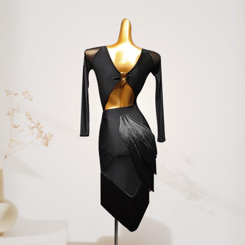 Bộ Trang Phục Khiêu Vũ latin Tay Dài Kiểu Mới w247