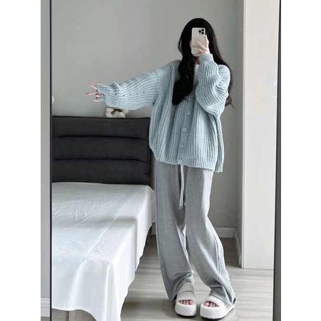 Áo sweater Dệt Kim Dáng Rộng Thời Trang Thu Đông