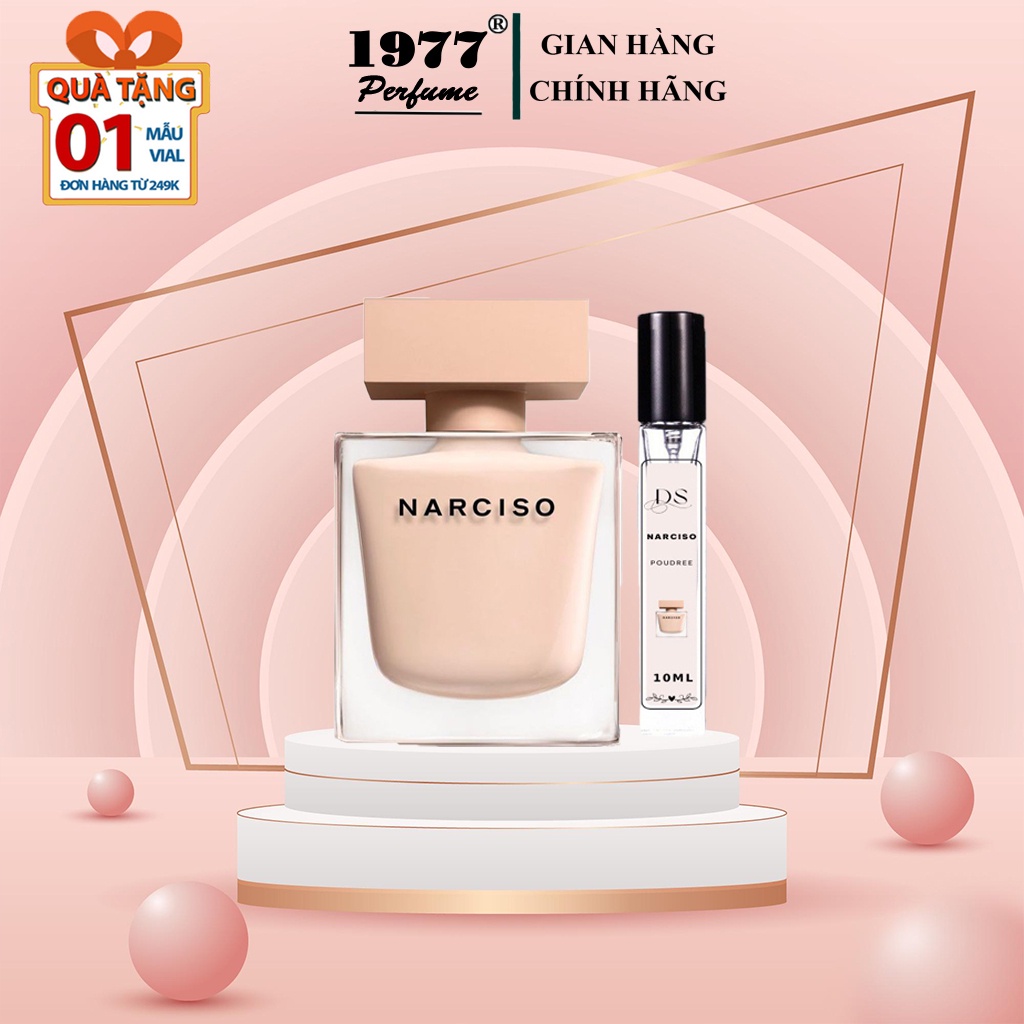 Nước Hoa Chiết Nữ Narciso Hồng Lùn Poudree Hương Thơm Ngọt Ngào, Quyến Rũ Lưu Hương Siêu Lâu 10ml