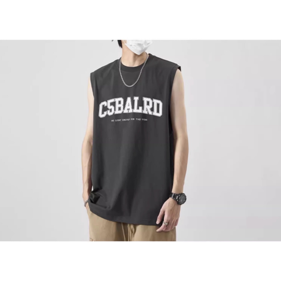 GAR Áo ba lỗ - Áo Tank Top unisex IN C5BALRD, cotton 100% thoáng mát