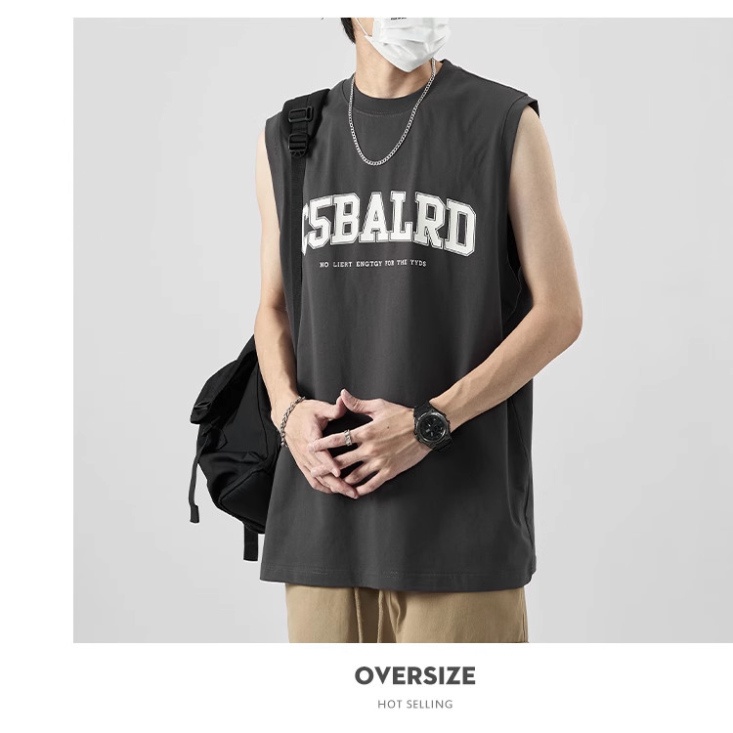 GAR Áo ba lỗ - Áo Tank Top unisex IN C5BALRD, cotton 100% thoáng mát