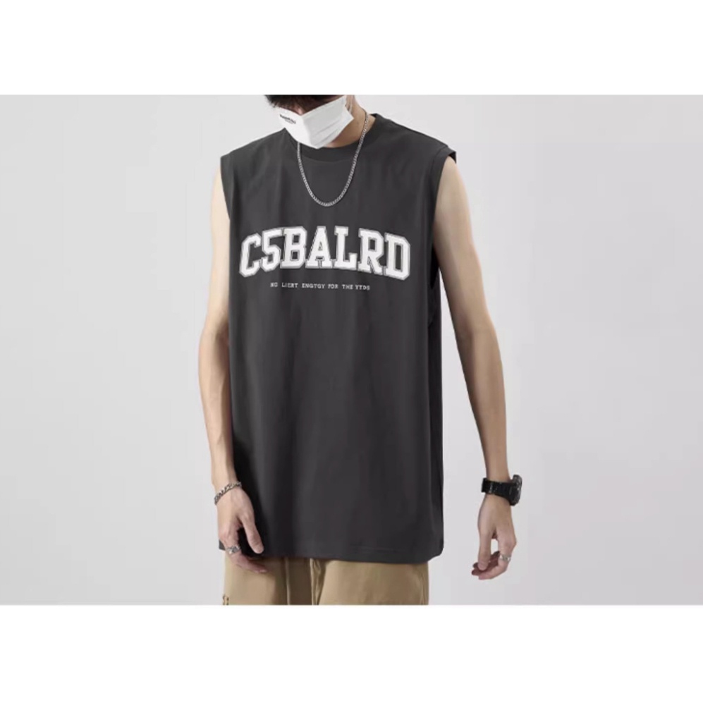 GAR Áo ba lỗ - Áo Tank Top unisex IN C5BALRD, cotton 100% thoáng mát