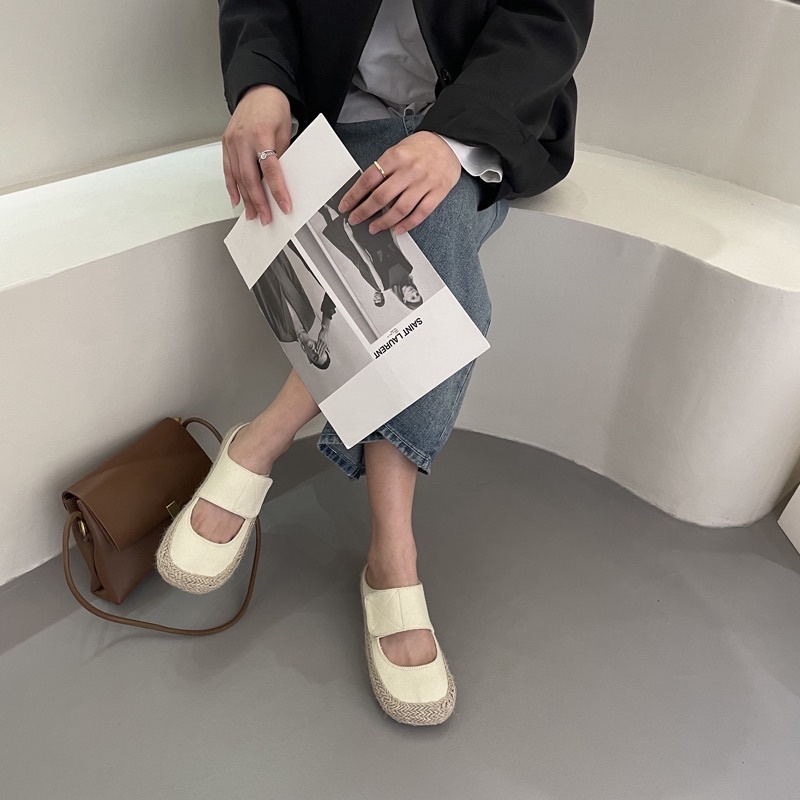 𝐒𝐨𝐝𝐚𝐤𝐞𝐢𝐭𝐡 ✿ Dép sục cói phối quai bảng ngang