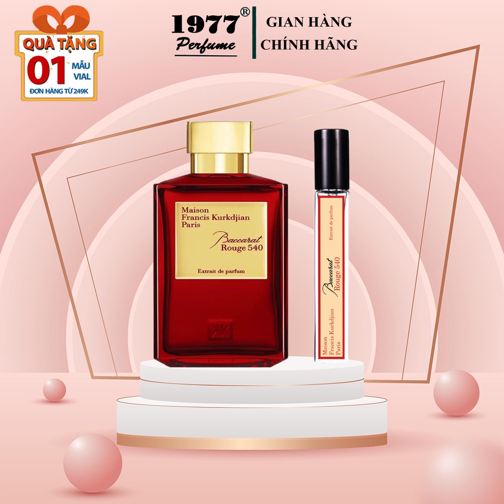 Nước hoa nữ MFK Baccarat Rouge 540 Extrait de Parfum - Biểu tượng của sự Giàu sang, Phú quý 10ml