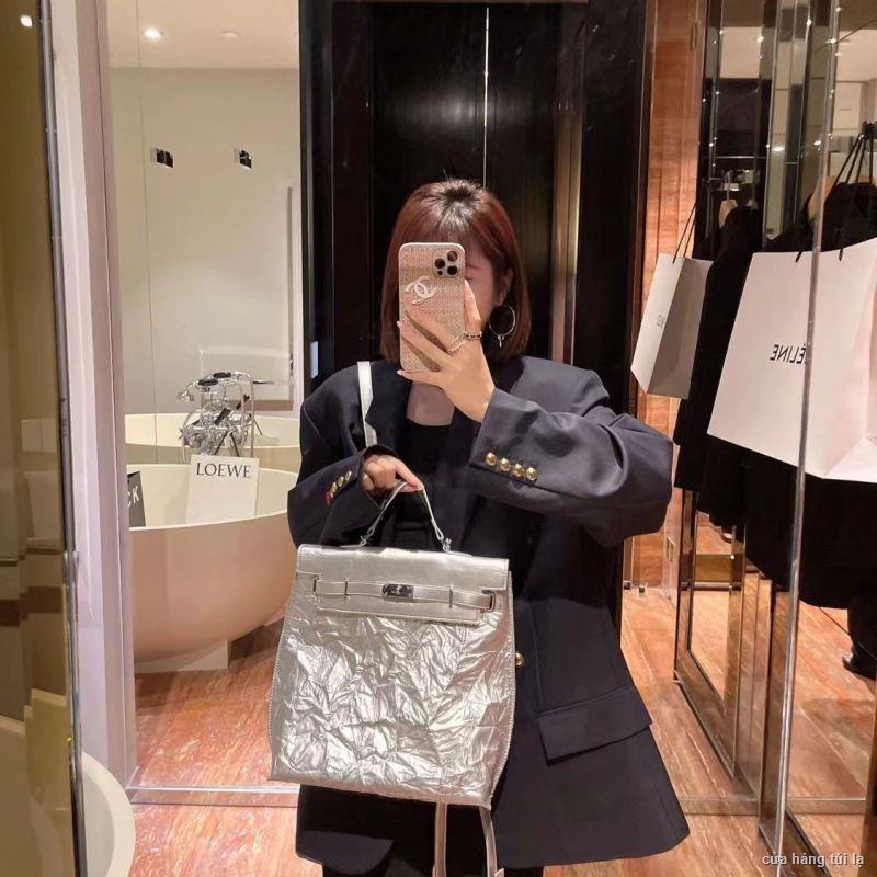 Túi đeo vai xếp li cao cấp thiết kế thích hợp mới, túi đeo vai di động có sức chứa lớn đa năng hợp thời trang