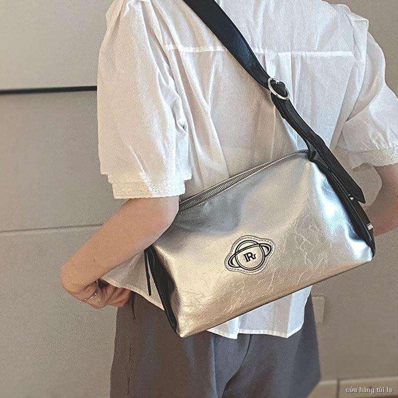 Túi đeo chéo thiết kế thích hợp thời trang mới màu sắc tương phản túi vuông nhỏ cao cấp phù hợp với túi đeo vai đơn