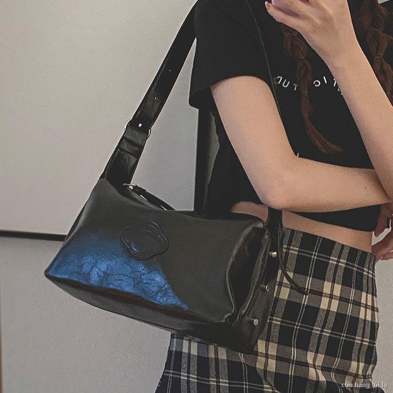 Túi đeo chéo thiết kế thích hợp thời trang mới màu sắc tương phản túi vuông nhỏ cao cấp phù hợp với túi đeo vai đơn