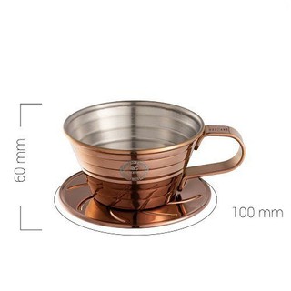  Phễu Tiamo pha cà phê hình tròn kiểu dáng Kalita 155 màu đồng (Cái)  - DBR140 