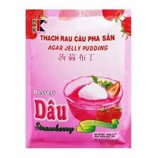 Thạch rau câu pha sẵn pudding hương dâu 560g - ttt075