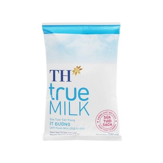 Combo 10 túi Sữa tươi tiệt trùng ít đường TH True Milk 220 ml - STT013