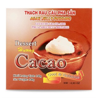 Thạch rau câu pha sẵn Pudding hương Cacao 140g (Hộp) - TTT058