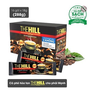 Cà phê hòa tan Black Premium - The Hill Coffee - 18g