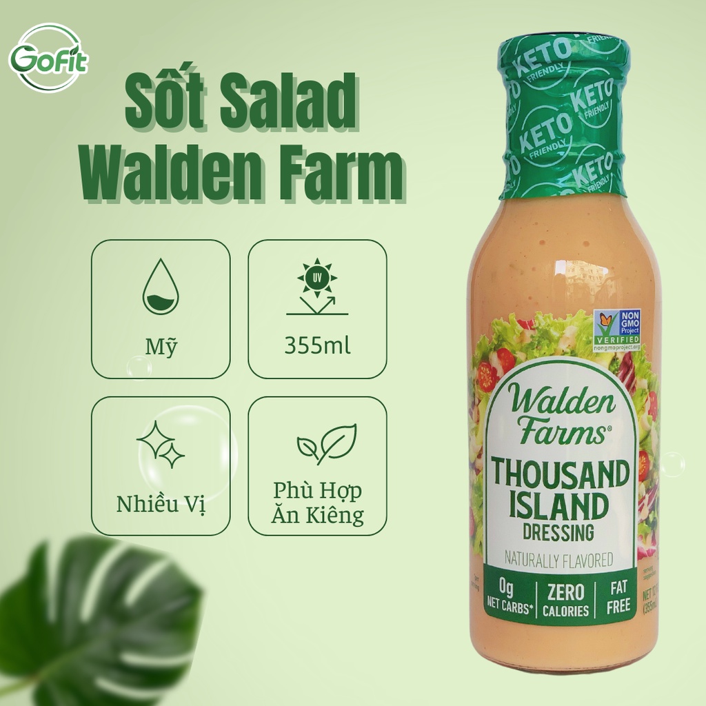 Sốt salad ăn kiêng 0 Calo Thousand Island WALDEN FARMS
