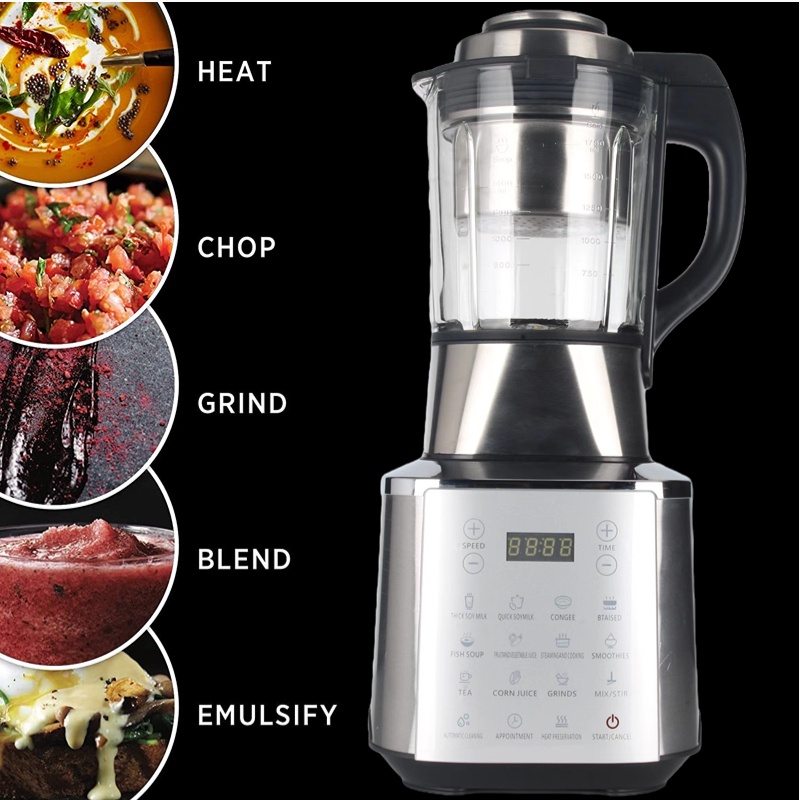 Máy làm sữa hạt 17 chưc năng công suất cao 1750ML 800W, máy say, nấu sữa hạt đa năng