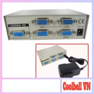 Bộ chia vga 1 ra 2 và 1 ra 4, chia từ 1 cpu ra 4 màn hình máy tính chất lượng tốt