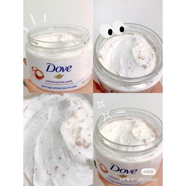 Tẩy Tế Bào Chết Dove Macca Bản Mỹ 298gr