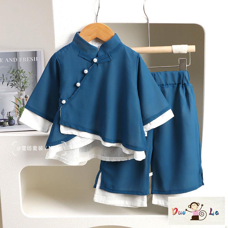 Doula ~ Bộ Hán Phục Phong Cách Trung Hoa Cổ Điển Mới Mùa Hè Cho Bé Gái