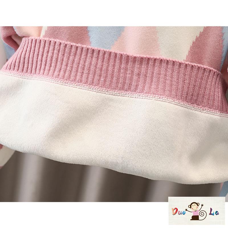 Doula ~ Áo Khoác cardigan Dệt Kim Tay Dài Phong Cách Hàn Quốc Thời Trang Mùa Thu Dành Cho Bé Gái