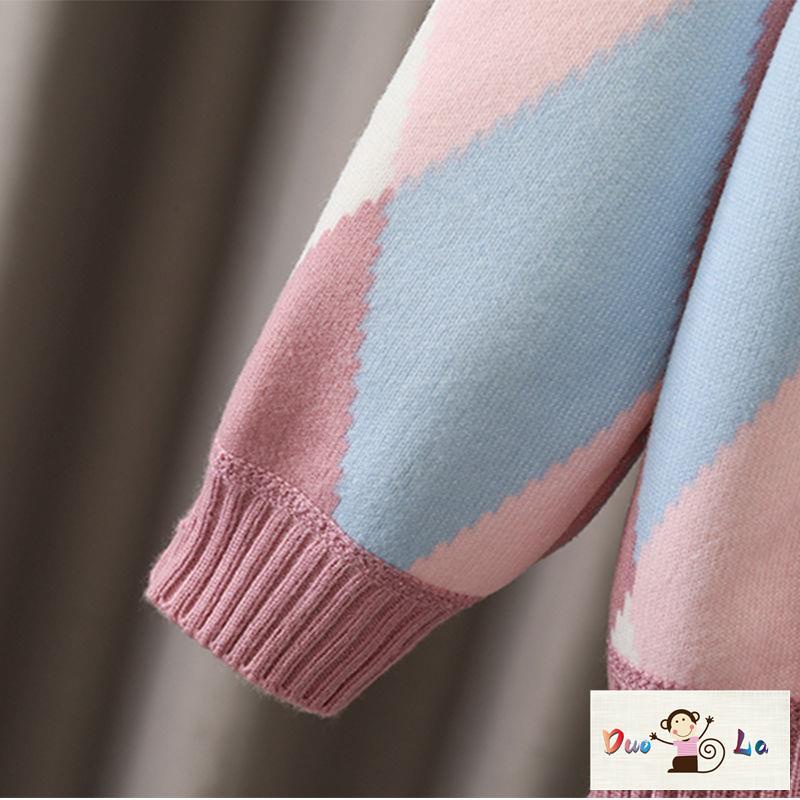 Doula ~ Áo Khoác cardigan Dệt Kim Tay Dài Phong Cách Hàn Quốc Thời Trang Mùa Thu Dành Cho Bé Gái