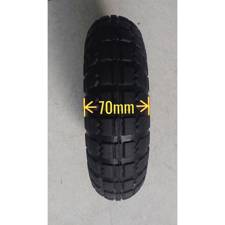 Bánh xe cao su đặc 250mm  có vòng bi gắn trục 17mm