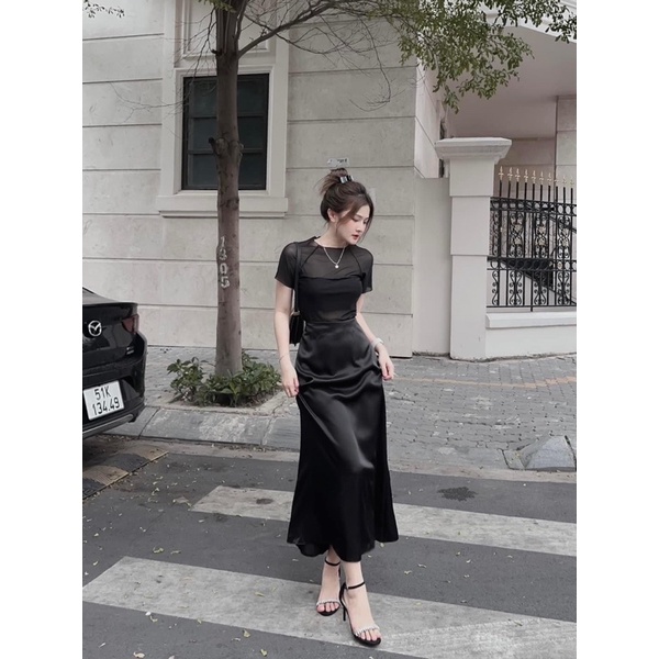 SET ÁO LƯỚI CHÂN VÁY DÀU HOTTREND BIGSIZE SIÊU XINH TỪ 55-100kg