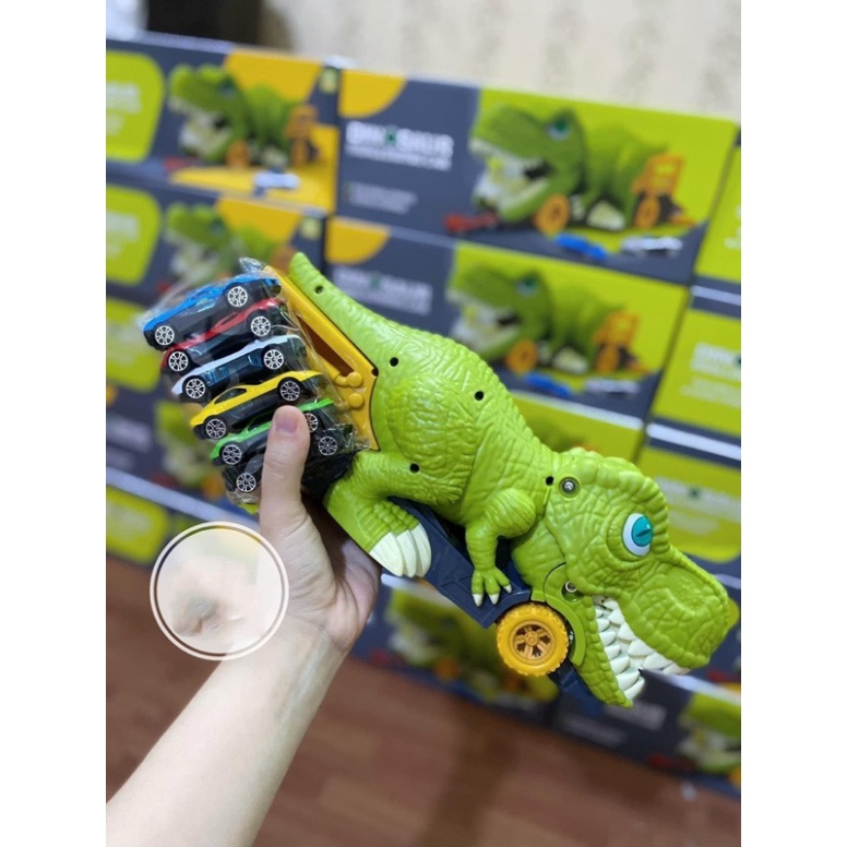 ĐỒ CHƠI KHỦNG LONG NUỐT 6 Ô TÔ SIÊU HÓT HÍT CHO BÉ YÊU