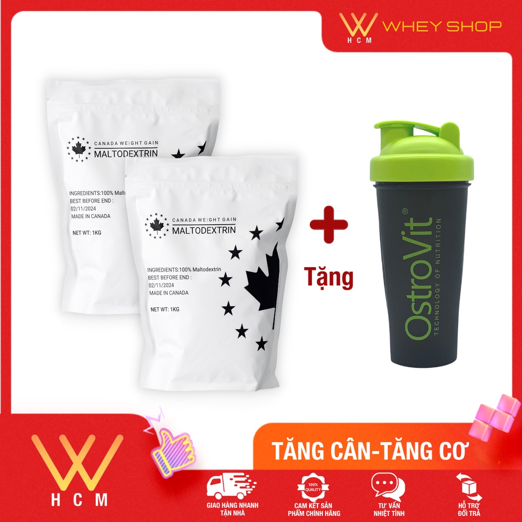 [COMBO 2TÚI + TẶNG BÌNH] Sữa Tăng Cân Tăng Cơ Maltodextrin Canada (2KG)
