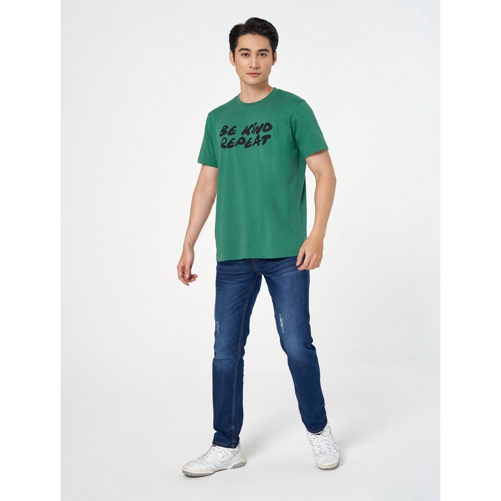 Áo phông nam CANIFA in hình 100% cotton, cổ tròn tay cộc 8TS23S021