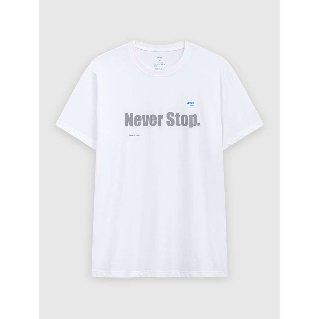 Áo phông nam CANIFA in hình 100% cotton, cổ tròn tay cộc 8TS23S021