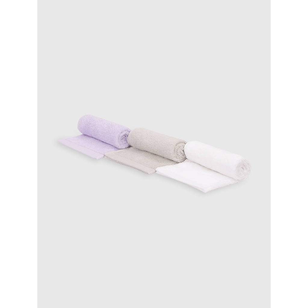 Pack 3 khăn mặt CANIFA 100% cotton mềm mại kích thước 42x28cm 9HA22A020