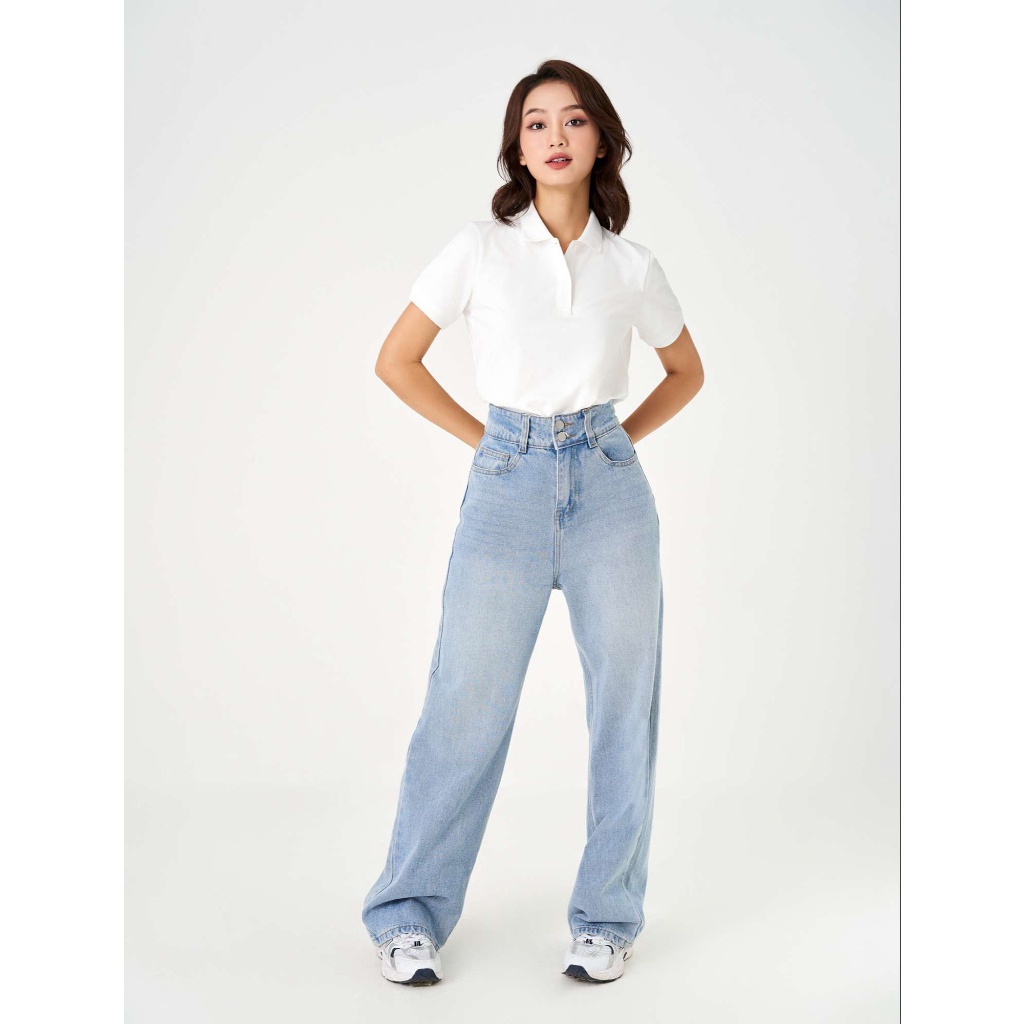 Áo polo nữ CANIFA chất liệu cotton pha 6TP23S003