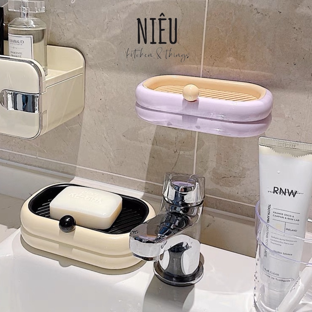Khay Đựng Xà Phòng Kệ Để Xà Bông Cục Dán Tường Nhà Tắm Tiện Lợi BepNieu