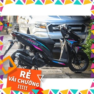 Tem rời Vario 150 xe đen - mẫu chỉ titan - không bay màu
