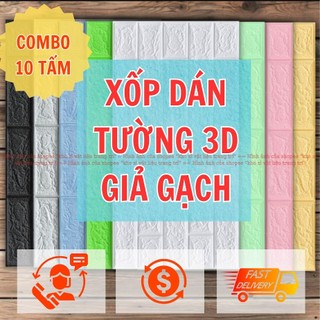 Combo 10 tấm xốp dán tường 3d giả gạch - biến không gian của bạn thêm phần sinh động