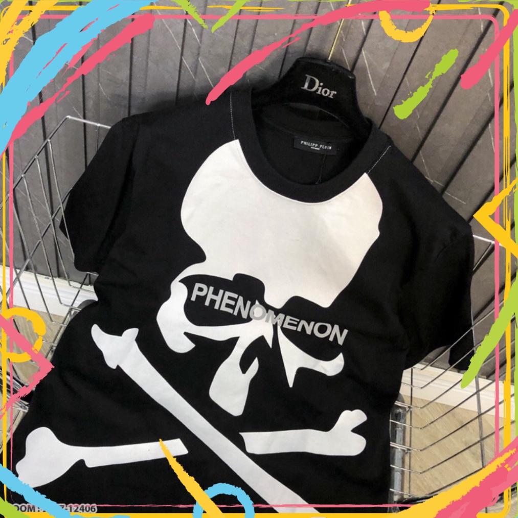 Cao Cấp Áo phông in ấn hình đầu lâu xương phenomenon cổ hình tròn giới tính Unisex cotton đẹp form rộng. MoMo official