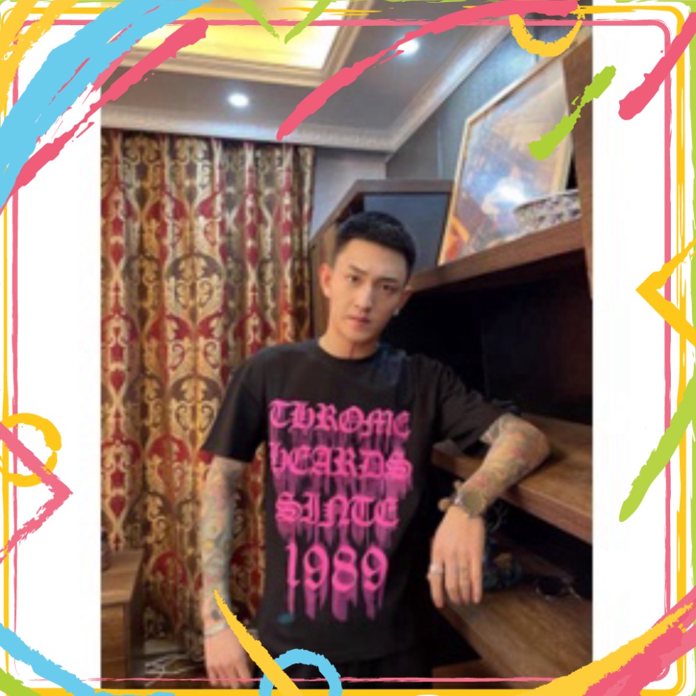 Cao Cấp Áo phông cổ hình tròn Unisex cotton hồng hàng hóa mới trend 2023 MoMo official