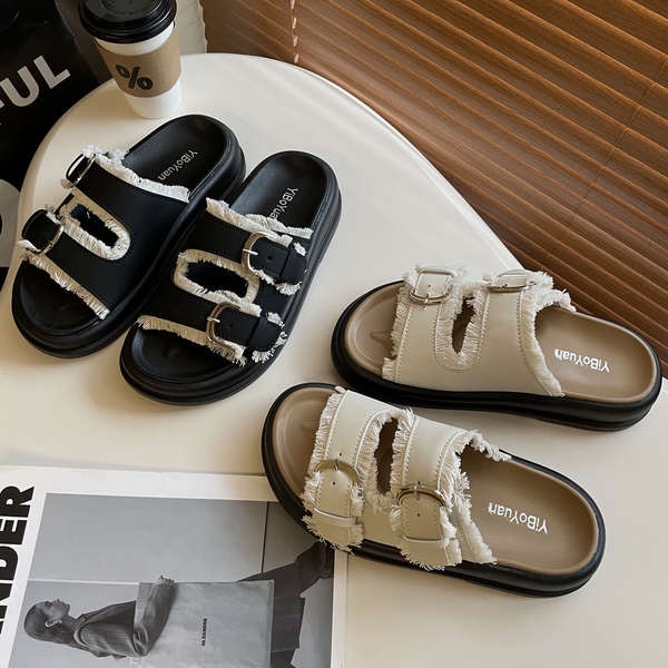 Giày Sandal Đế Dày Thoải Mái Thời Trang Mùa Thu