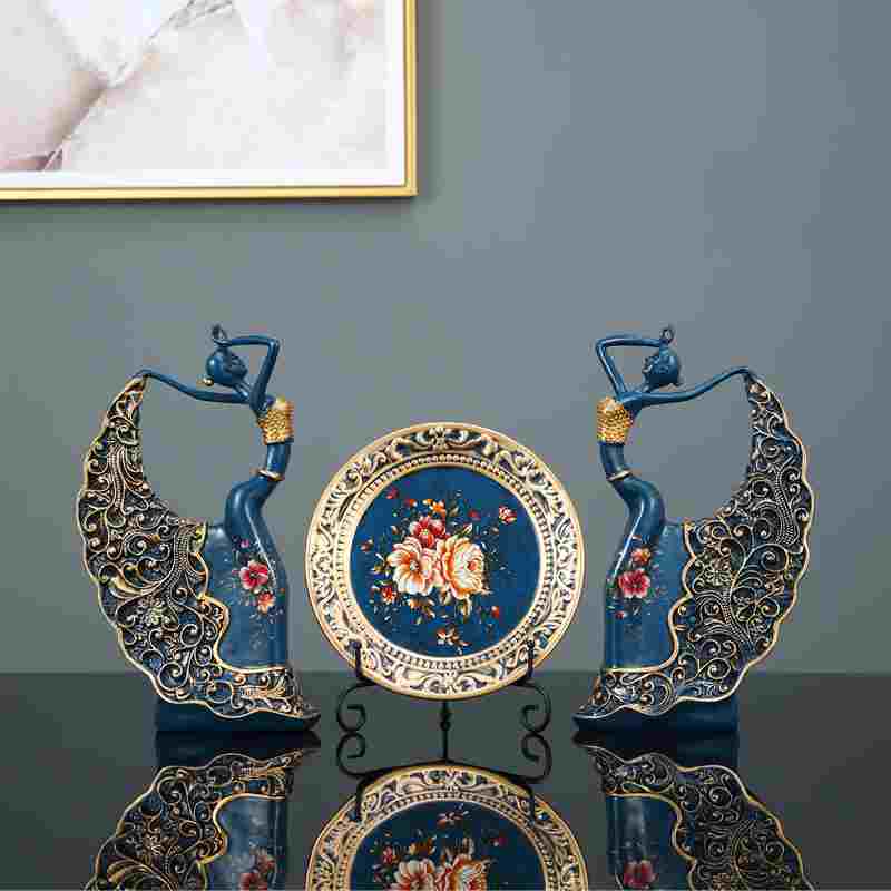 Đồ Trang Trí Phòng Khách / Tủ Rượu Bằng Gốm Sứ Kiểu Âu Mỹ Đơn Giản Xinh Xắn