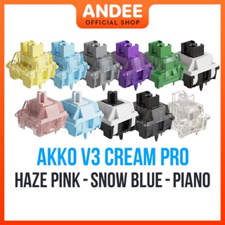 Switch AKKO v3 Cream Pro Piano Haze Pink bán lẻ công tắc phím cơ có hỗ trợ lube sẵn