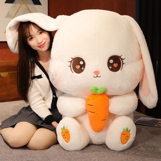 Thú nhồi bông hình thỏ và cà rốt đáng yêu