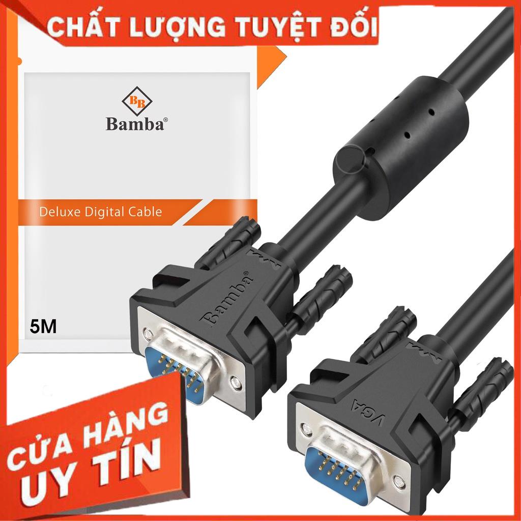 HCM- Cáp VGA BAMBA dài 1,5M - 3M - 5M - 10M - dây tín hiệu dùng cho màn hình máy tính, cáp màn hình máy tính BAMBA1