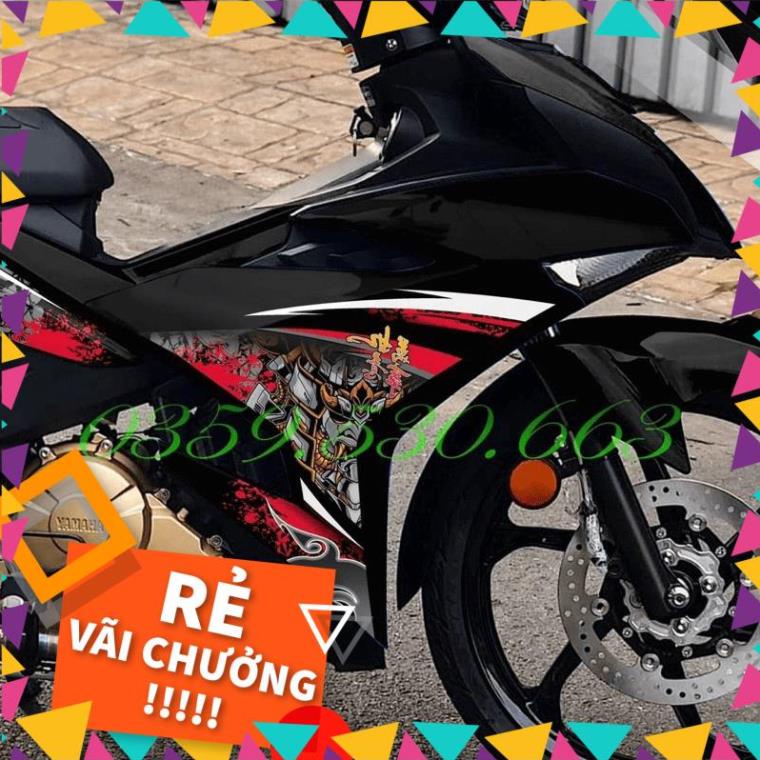 Tem rời Samurai đỏ cho Exciter 150 đen