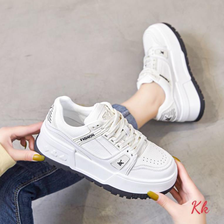 Giày thể thao sneaker nữ đế bằng 4cm tôn dáng, bản vip đẹp nhất hiện nay