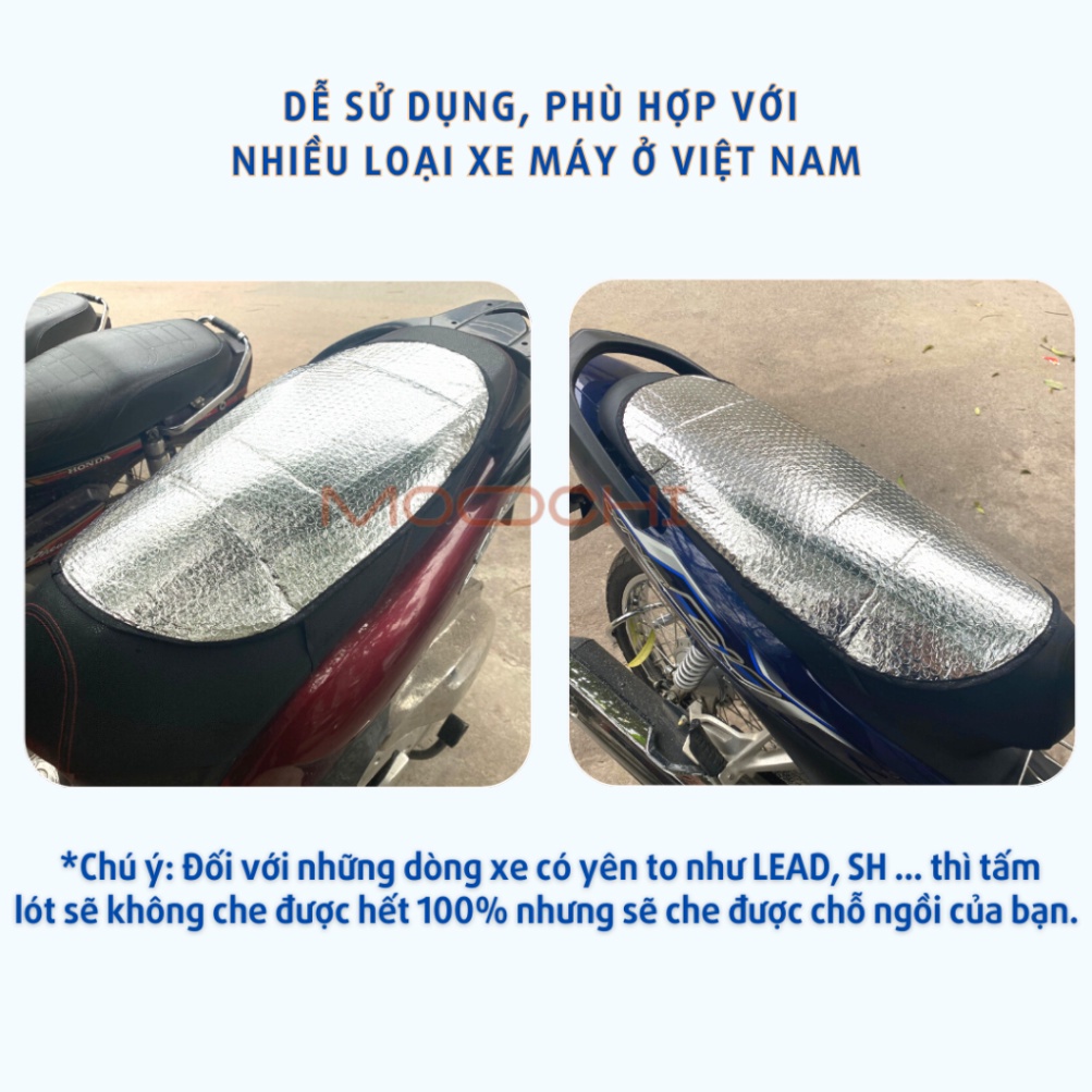 Tấm Che Yên Xe Máy Chống Nắng🍀FREESHIP🍀Miếng Che Chống Mưa 60 x 36Cm Tráng Bạc 2 Mặt Cao Cấp Siêu Dày