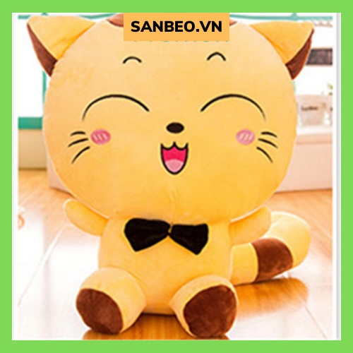 Gấu Bông, Gối ôm, thú nhồi bông Mèo Vàng Mishu, bông đàn hồi kháng khuẩn, vải Siêu Mịn Siêu Êm Dễ Thương.SANBEO.VN